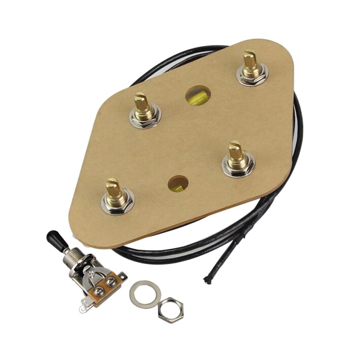 NEW 2T2V Prewired Wiring Harness Kit 500K 3-Way Switch for LP Electric Guitar - Image 2