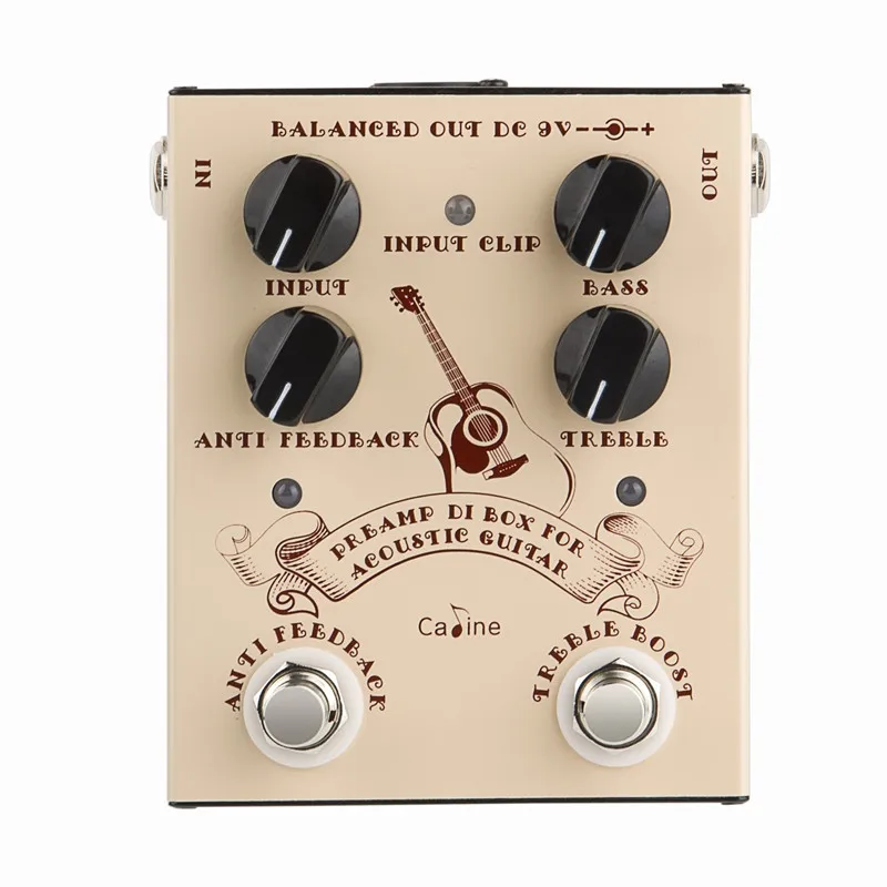 Caline CP-40 Acoustic Guitar Effect Pedal DI Box Cabinet Simulator Pedal Preamp Guitar Accessories