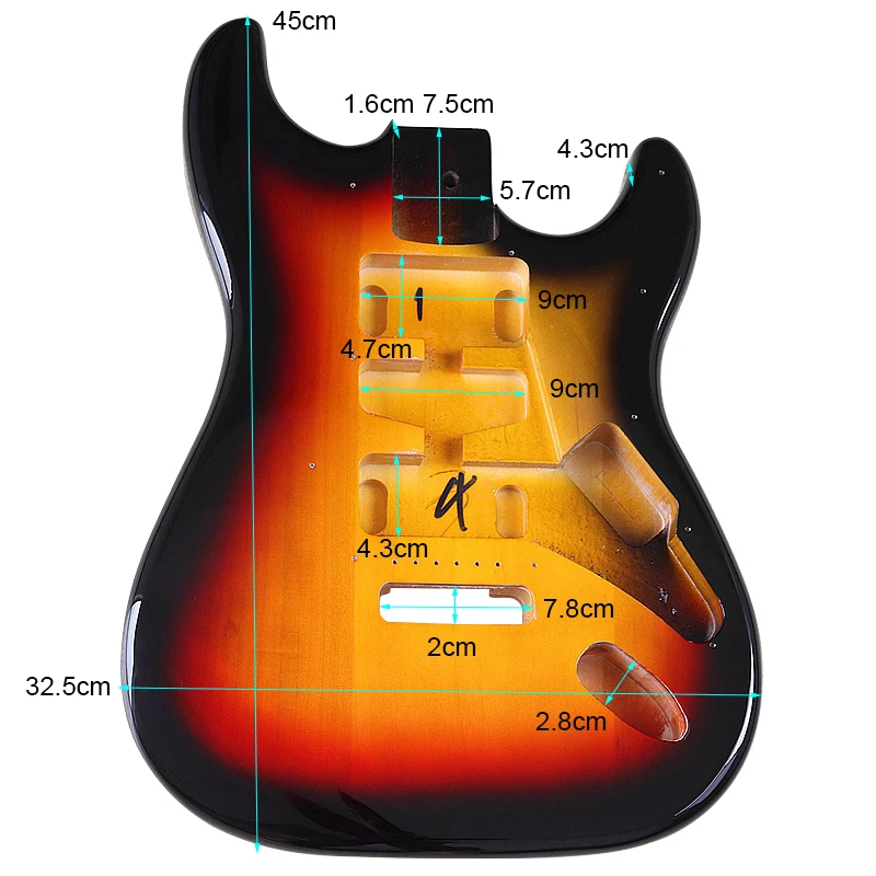 Electric Guitar Body Poplar Wood Electric Guitar Barrel For DIY Electric Guitar