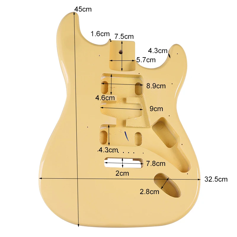 Electric Guitar Body Poplar Wood Electric Guitar Barrel For DIY Electric Guitar