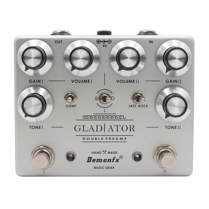 Demonfx GLADIATOR Guitar Effect Pedal Distortion Overdrive  Dual Overdrive Preamp With True Bypass NEW