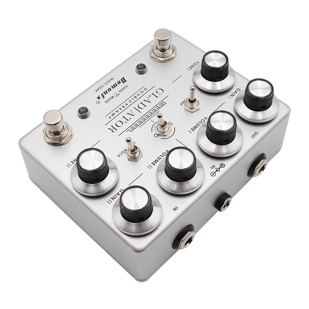 Demonfx GLADIATOR Guitar Effect Pedal Distortion Overdrive  Dual Overdrive Preamp With True Bypass NEW