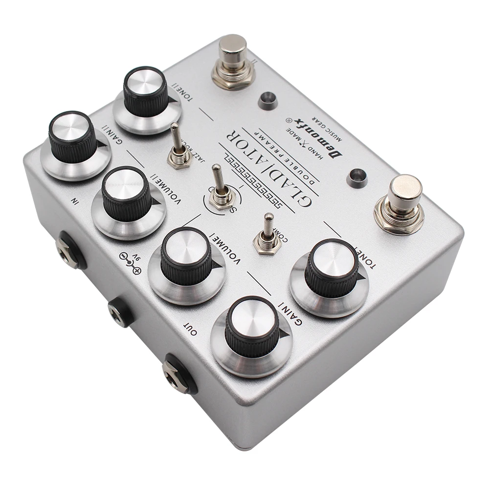 Demonfx GLADIATOR Guitar Effect Pedal Distortion Overdrive  Dual Overdrive Preamp With True Bypass NEW