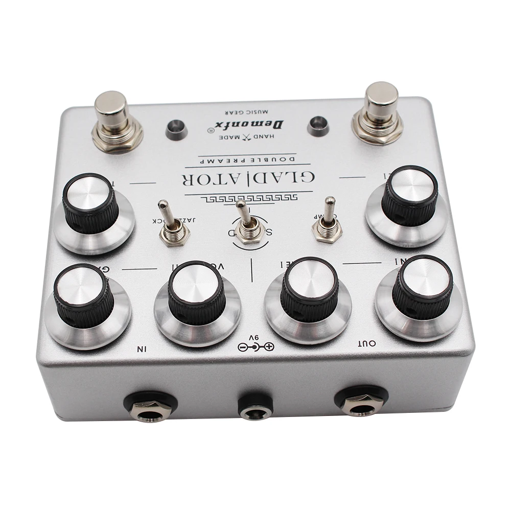 Demonfx GLADIATOR Guitar Effect Pedal Distortion Overdrive  Dual Overdrive Preamp With True Bypass NEW