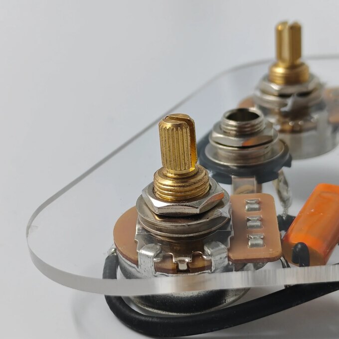 PHRILM 2T2V SG Electric Guitar Pre-Wired Harness Kit with Individual Switches, Audio Output Jack, 500KPot for SG Type Guitars - Image 4
