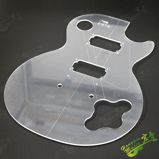 LP Style Electric Guitar Body Transparent Acrylic Template Guitar Making Molds - Image 2
