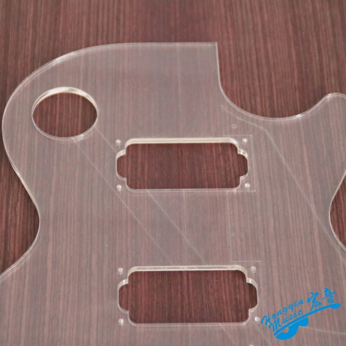 LP Style Electric Guitar Body Transparent Acrylic Template Guitar Making Molds - Image 3