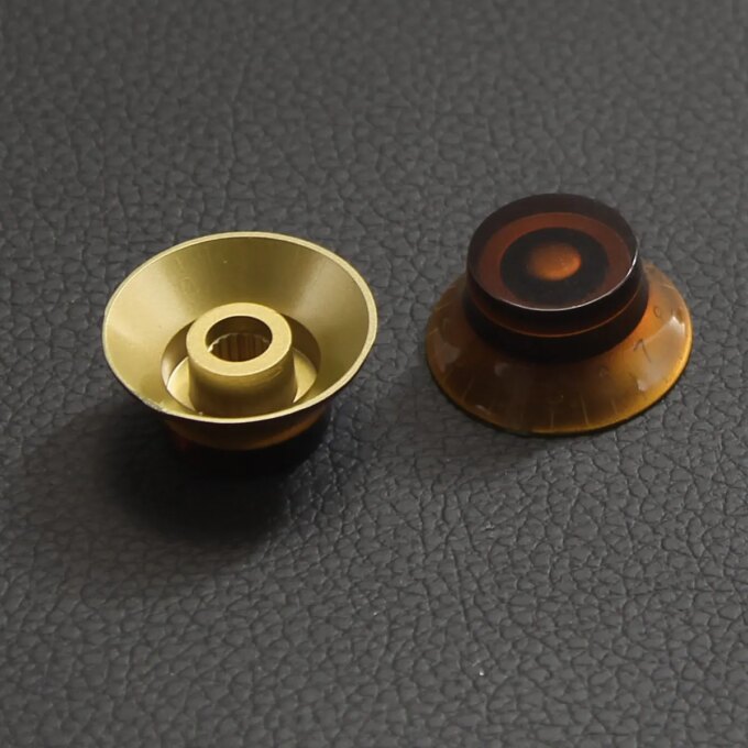 FLEOR 4PCS LP Guitar Knobs Top Hat Style Tone Volume Speed Control Knobs Caps 6mm For Electric Guitar - Image 2