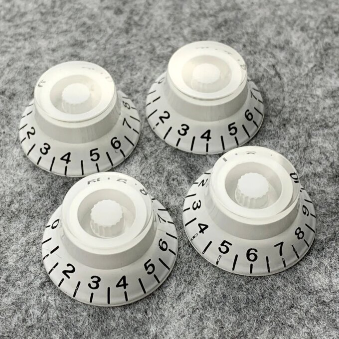 FLEOR 4PCS LP Guitar Knobs Top Hat Style Tone Volume Speed Control Knobs Caps 6mm For Electric Guitar - Image 5