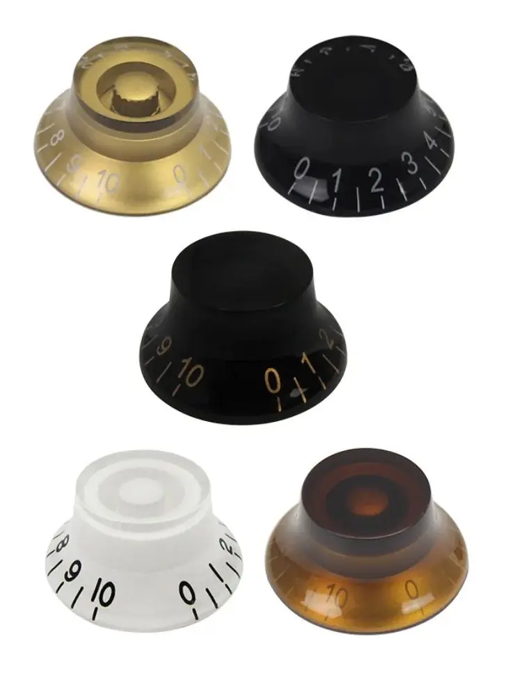 FLEOR 4PCS LP Guitar Knobs Top Hat Style Tone Volume Speed Control Knobs Caps 6mm For Electric Guitar