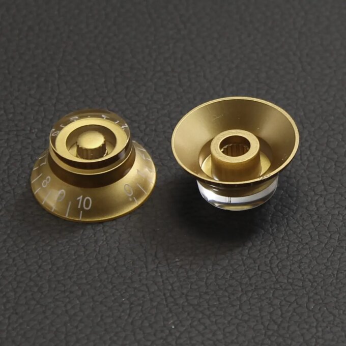 FLEOR 4PCS LP Guitar Knobs Top Hat Style Tone Volume Speed Control Knobs Caps 6mm For Electric Guitar - Image 3