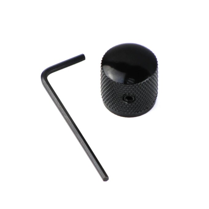FLEOR 4pcs Metal Dome Guitar Control Knobs Buttons Volume Tone Knobs Black with Wrench for Electric Guitar Accessories - Image 3