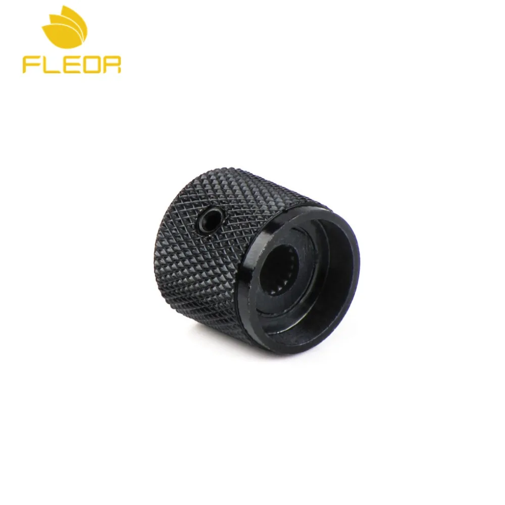 FLEOR 4pcs Metal Dome Guitar Control Knobs Buttons Volume Tone Knobs Black with Wrench for Electric Guitar Accessories