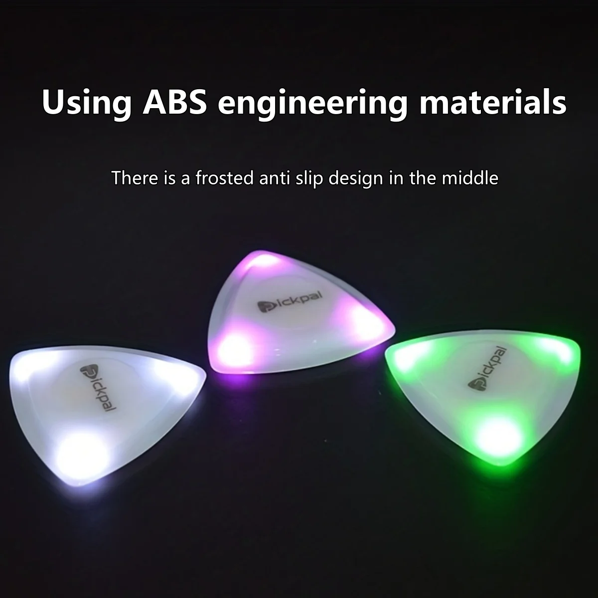 Miwayer LED Luminous Guitar Pick 1 pcs - ABS Electric Guitar Picks With Three-Color Light Options (White/Green/Purple)