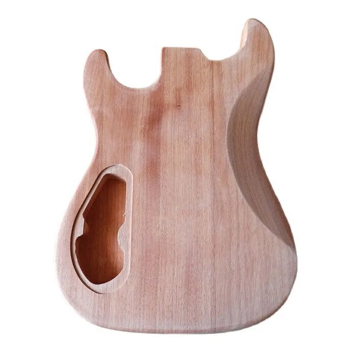 Electric Guitar Body Solid Okoume Wood Guitar Body with Pickup Hole Unfinished DIY Guitar Barrel Electric Guitar Accessories - Image 2