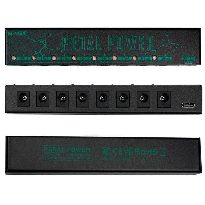 M-VAVE PEDAL POWER Electric Guitar Effect Pedal Power Supply 10 Isolated DC Outputs For 9V Effect Pedal Guitar Accessories Parts - Image 2