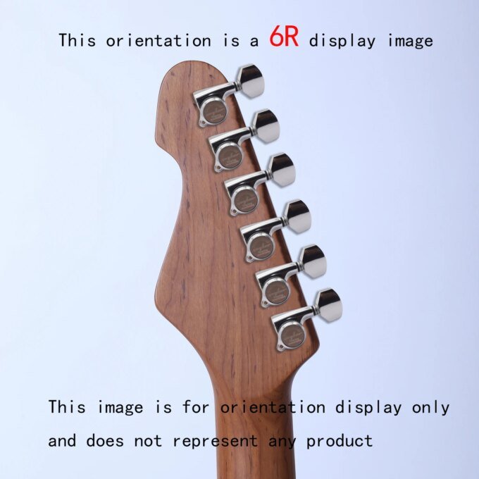 1 Set GUYKER 6 In-line Machine Heads No Screws 1:18 Locking Tuning Key Pegs Tuners 6R - Image 5