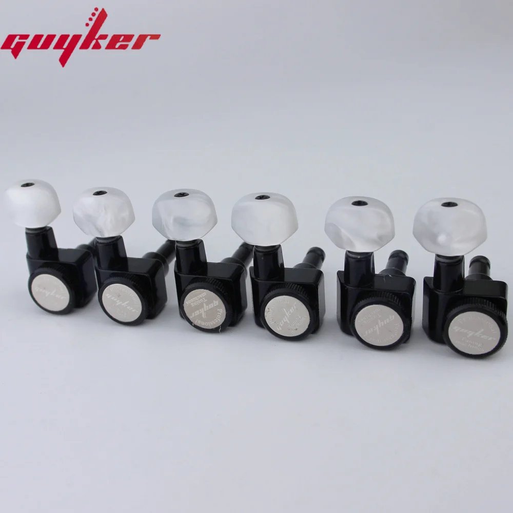 1 Set GUYKER 6 In-line Machine Heads No Screws 1:18 Locking Tuning Key Pegs Tuners 6R 1 Set GUYKER 6 In-line Machine Heads No Screws 1:18 Locking Tuning Key Pegs Tuners 6R