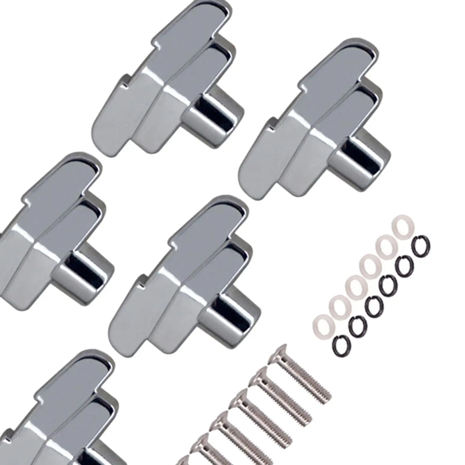 6 Pcs Guitar Peg Button Replace Parts with Screws Tuners Machine Heads Knobs Musical Instruments Accessories