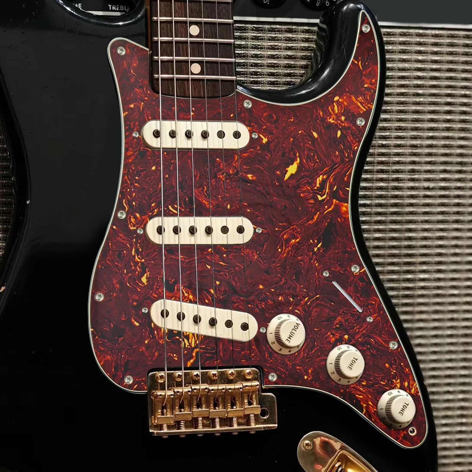 PHRILM SSS11hole ST electric guitar guard,3LayerStratocasterPickguard with Aluminum Foil Shield - Fits American/Mexican Standard PHRILM SSS11hole ST electric guitar guard,3LayerStratocasterPickguard with Aluminum Foil Shield - Fits American/Mexican Standard