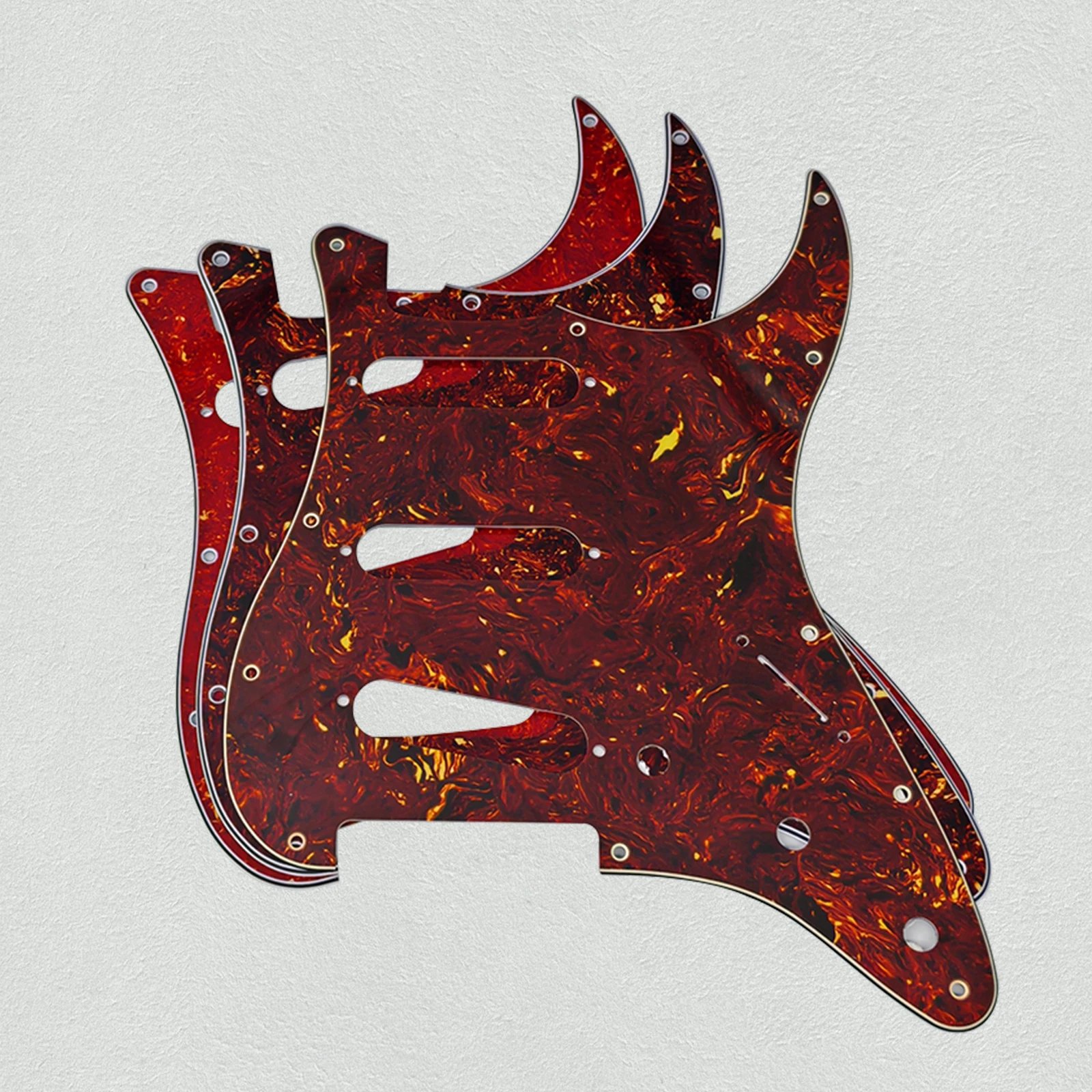 PHRILM SSS11hole ST electric guitar guard,3LayerStratocasterPickguard with Aluminum Foil Shield - Fits American/Mexican Standard PHRILM SSS11hole ST electric guitar guard,3LayerStratocasterPickguard with Aluminum Foil Shield - Fits American/Mexican Standard