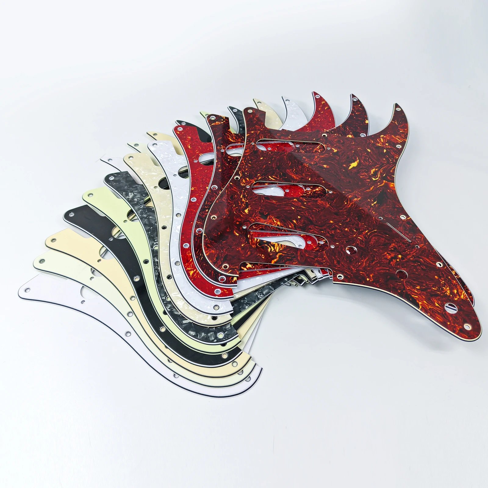 PHRILM SSS11hole ST electric guitar guard,3LayerStratocasterPickguard with Aluminum Foil Shield - Fits American/Mexican Standard PHRILM SSS11hole ST electric guitar guard,3LayerStratocasterPickguard with Aluminum Foil Shield - Fits American/Mexican Standard