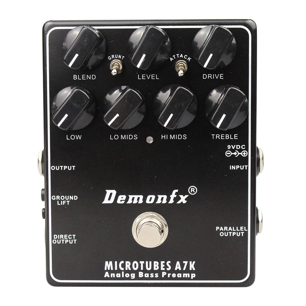 NEW Demonfx High Quality Guitar Bass Effect Pedal Overdrive Distortion Compressor Delay Chorus AutoWah Pedal