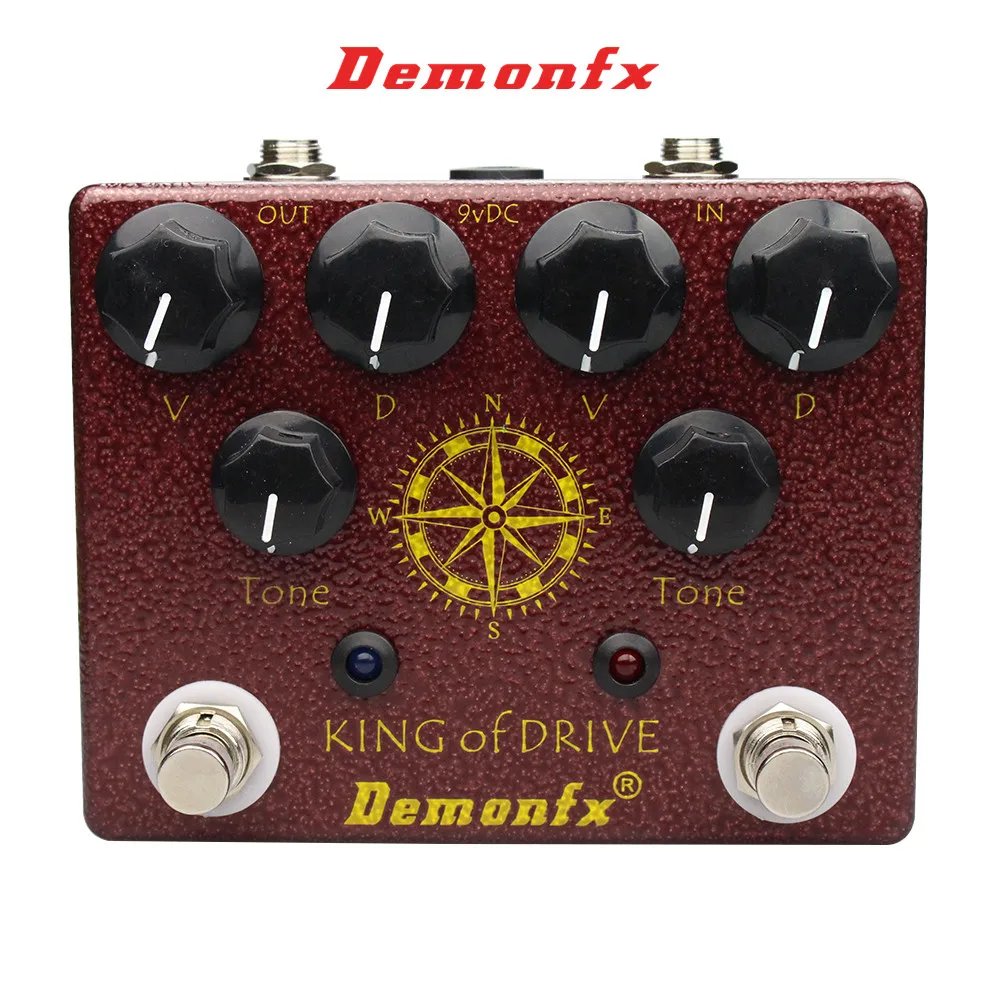 NEW Demonfx High Quality Guitar Bass Effect Pedal Overdrive Distortion Compressor Delay Chorus AutoWah Pedal