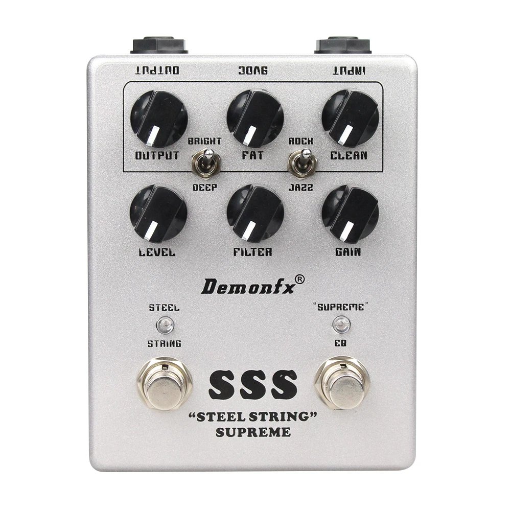 NEW Demonfx High Quality Guitar Bass Effect Pedal Overdrive Distortion Compressor Delay Chorus AutoWah Pedal