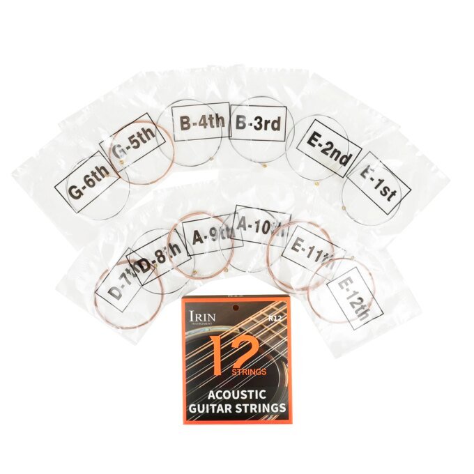 IRIN 12-Strings Acoustic Folk Guitar Strings Phosphor Bronze+PU Coating Musical Instrument Parts Accessories Guitarrra Strings - Image 3