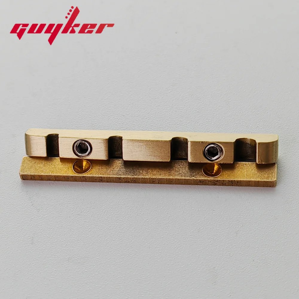 Adjustable Bell Brass Nut Guitar Brass Bridge Nut Split Regulation Nut Length 38MM For 4 String Bass Adjustable Bell Brass Nut Guitar Brass Bridge Nut Split Regulation Nut Length 38MM For 4 String Bass