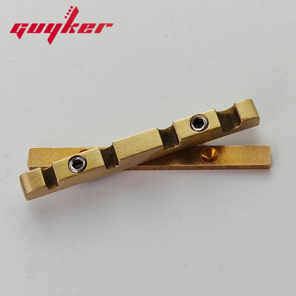Adjustable Bell Brass Nut Guitar Brass Bridge Nut Split Regulation Nut Length 38MM For 4 String Bass Adjustable Bell Brass Nut Guitar Brass Bridge Nut Split Regulation Nut Length 38MM For 4 String Bass