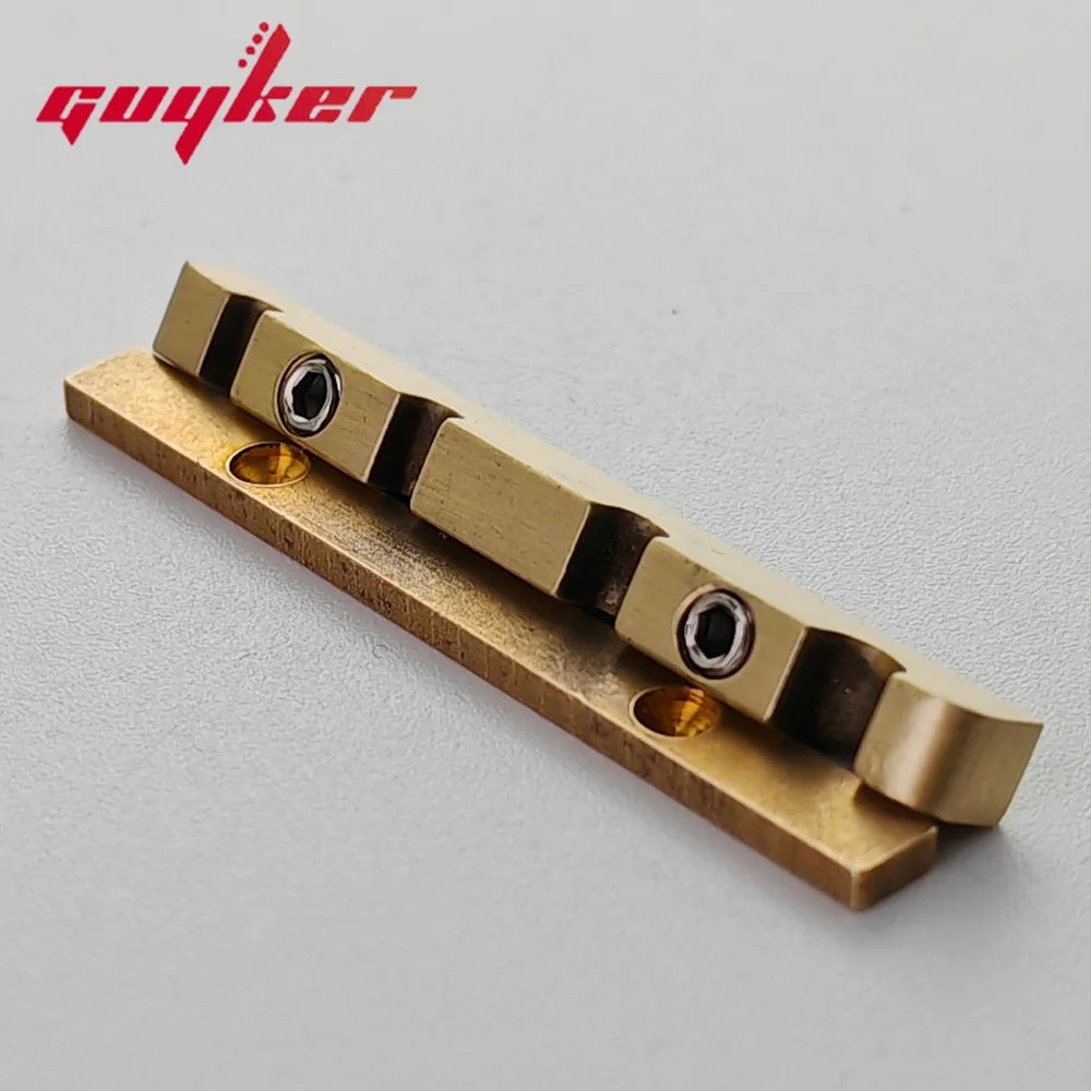 Adjustable Bell Brass Nut Guitar Brass Bridge Nut Split Regulation Nut Length 38MM For 4 String Bass Adjustable Bell Brass Nut Guitar Brass Bridge Nut Split Regulation Nut Length 38MM For 4 String Bass