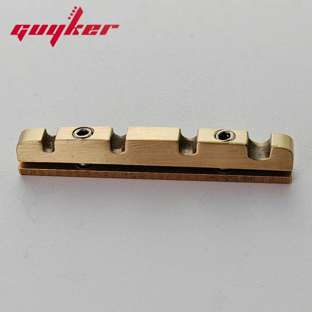 Adjustable Bell Brass Nut Guitar Brass Bridge Nut Split Regulation Nut Length 38MM For 4 String Bass Adjustable Bell Brass Nut Guitar Brass Bridge Nut Split Regulation Nut Length 38MM For 4 String Bass