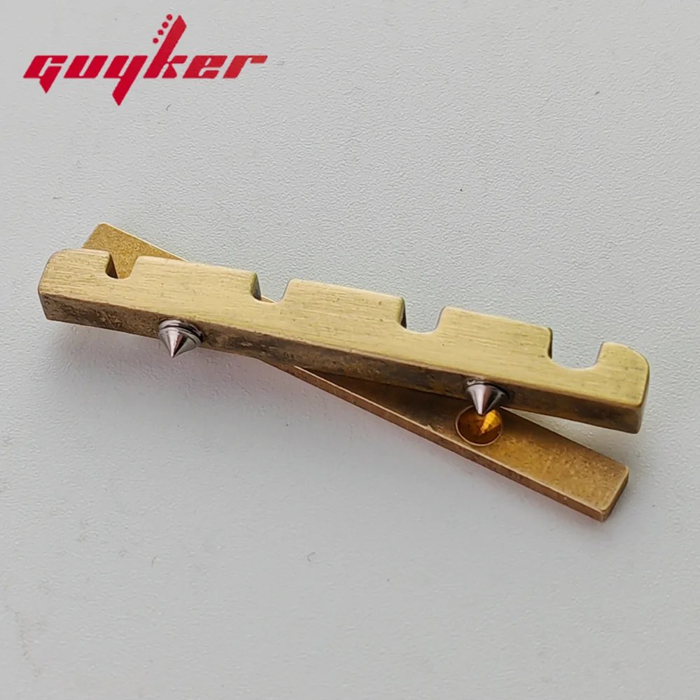 Adjustable Bell Brass Nut Guitar Brass Bridge Nut Split Regulation Nut Length 38MM For 4 String Bass Adjustable Bell Brass Nut Guitar Brass Bridge Nut Split Regulation Nut Length 38MM For 4 String Bass