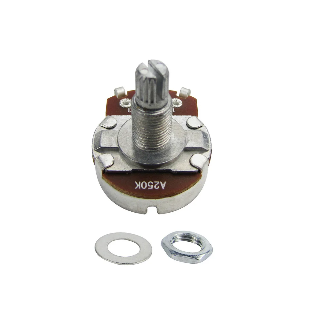 FLEOR 4pcs Full Size Pots Long Split Shaft Guitar Potentiometers A500K A250K B250K A500K for Choose