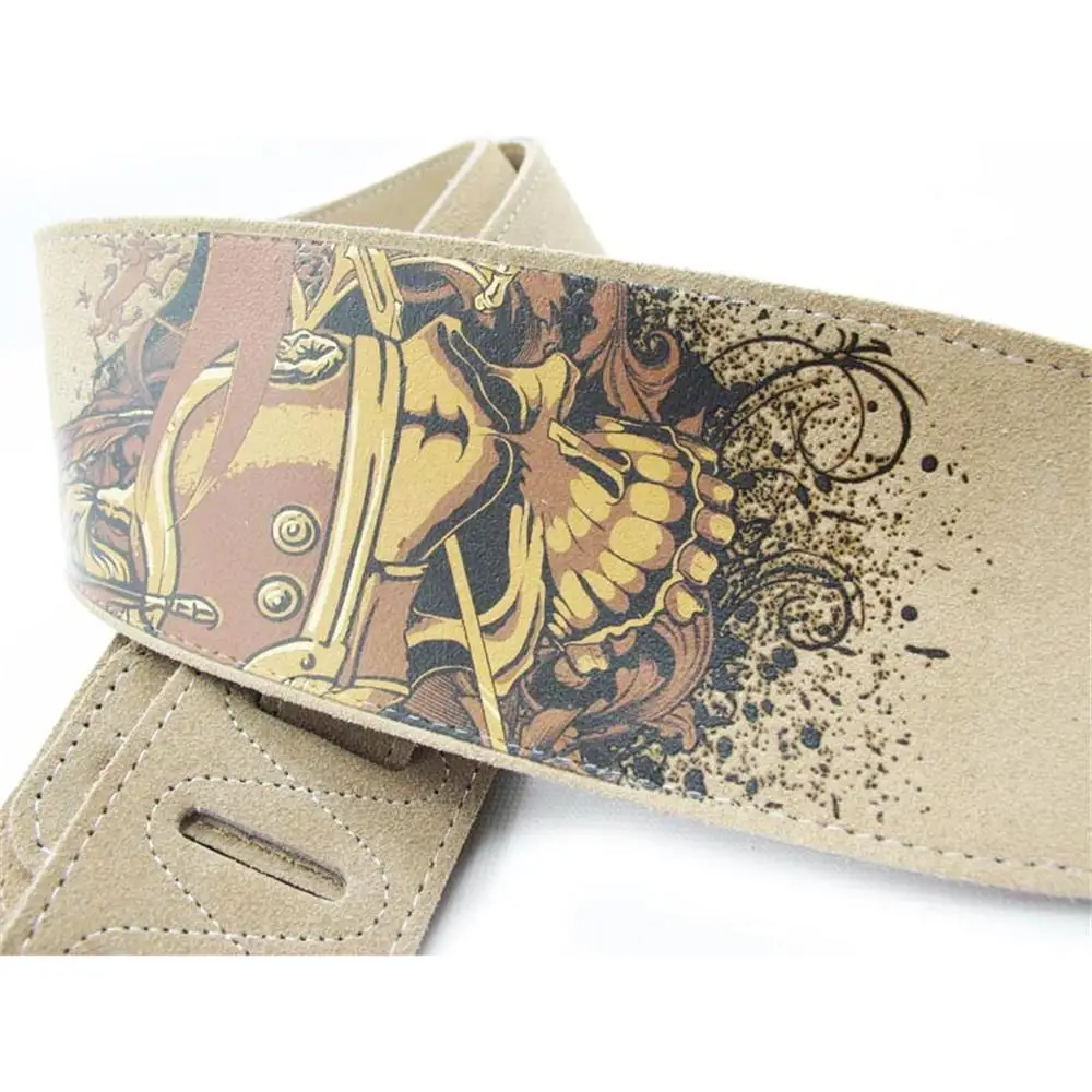 YUEKO Two Layer Leather Guitar Strap High Quality Strap For Acoustic Electric Bass Guitar Strap Guitar Accessories Guitar Part