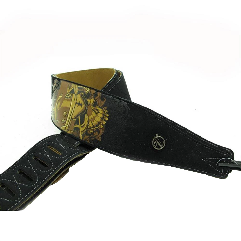 YUEKO Two Layer Leather Guitar Strap High Quality Strap For Acoustic Electric Bass Guitar Strap Guitar Accessories Guitar Part