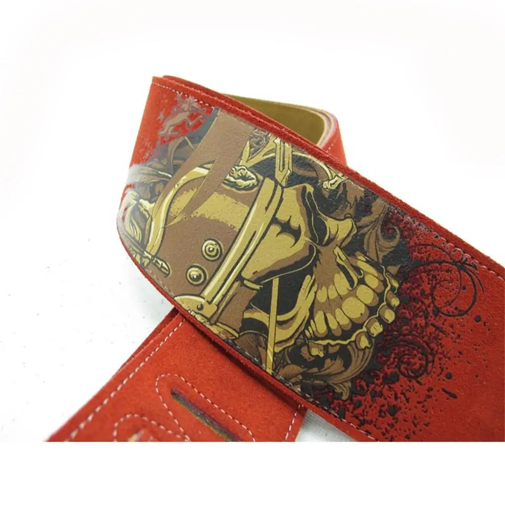 YUEKO Two Layer Leather Guitar Strap High Quality Strap For Acoustic Electric Bass Guitar Strap Guitar Accessories Guitar Part