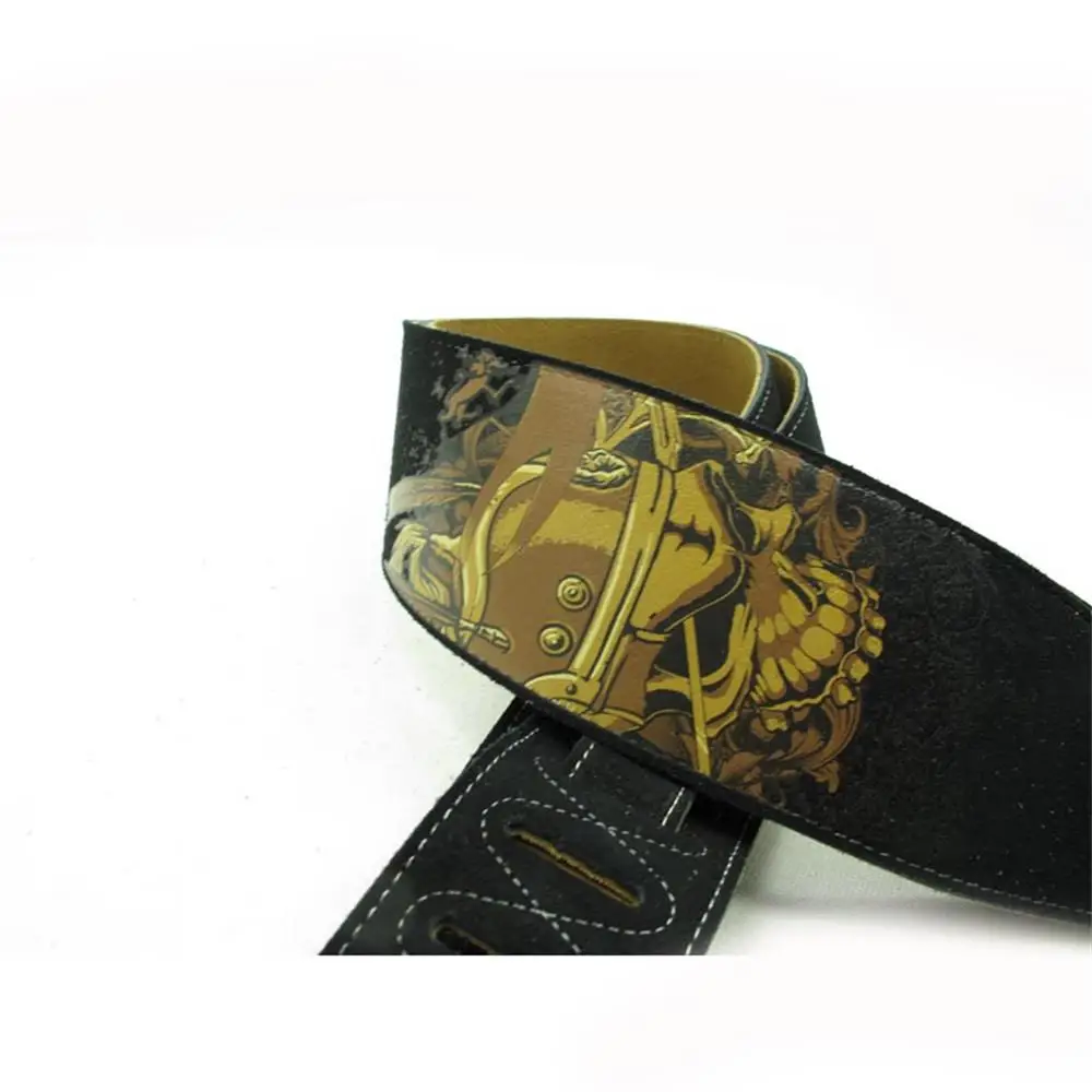 YUEKO Two Layer Leather Guitar Strap High Quality Strap For Acoustic Electric Bass Guitar Strap Guitar Accessories Guitar Part