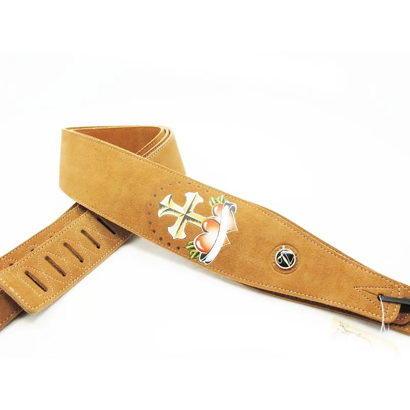 YUEKO Two Layer Leather Guitar Strap High Quality Strap For Acoustic Electric Bass Guitar Strap Guitar Accessories Guitar Part
