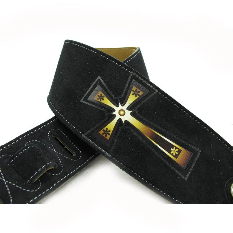 YUEKO Two Layer Leather Guitar Strap High Quality Strap For Acoustic Electric Bass Guitar Strap Guitar Accessories Guitar Part