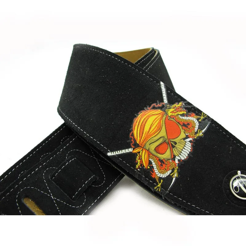 YUEKO Two Layer Leather Guitar Strap High Quality Strap For Acoustic Electric Bass Guitar Strap Guitar Accessories Guitar Part
