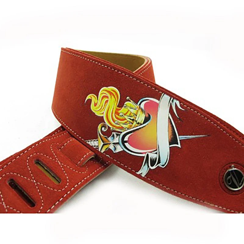 YUEKO Two Layer Leather Guitar Strap High Quality Strap For Acoustic Electric Bass Guitar Strap Guitar Accessories Guitar Part