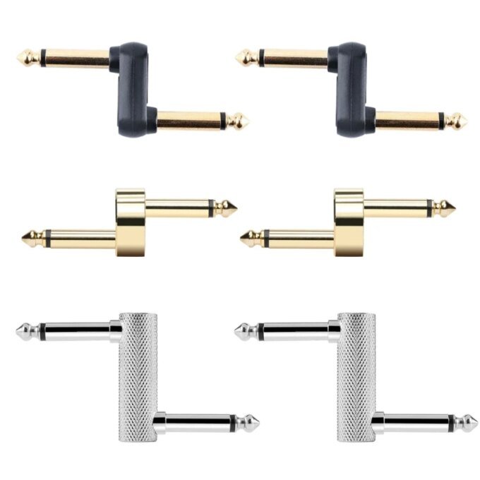 2Pcs 6.35mm 1/4'' Type Male to Male Plug Guitar Pedal Coupler Pedal Connector Z Type Male to Male Jack Plug Connector - Image 2