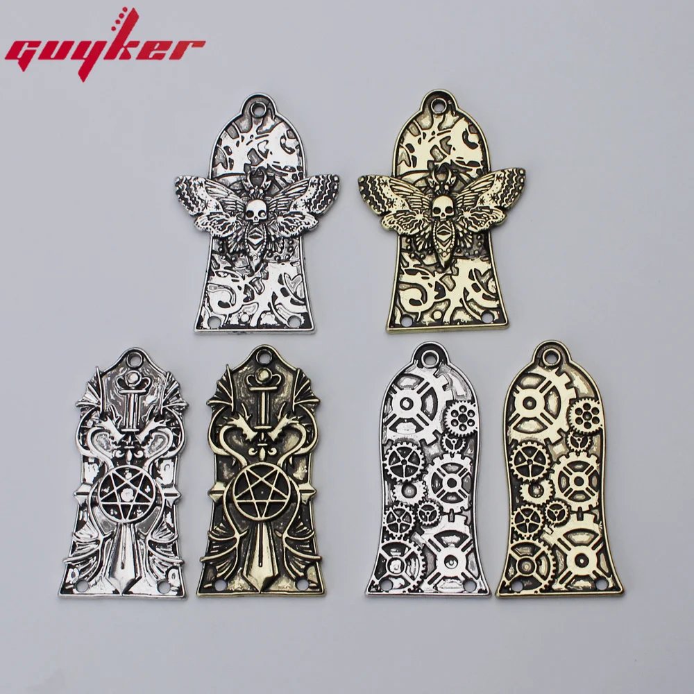 1 Pcs Guitar Head Cover 3 Holes Metal Guitar Truss Rod Cover For GIB LP Style Guitar Parts Ancient Silve/Gold 1 Pcs Guitar Head Cover 3 Holes Metal Guitar Truss Rod Cover For GIB LP Style Guitar Parts Ancient Silve/Gold