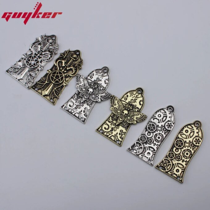1 Pcs Guitar Head Cover 3 Holes Metal Guitar Truss Rod Cover For GIB LP Style Guitar Parts Ancient Silve/Gold - Image 5