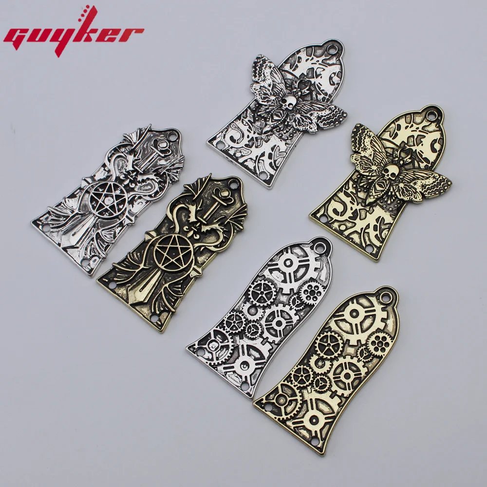 1 Pcs Guitar Head Cover 3 Holes Metal Guitar Truss Rod Cover For GIB LP Style Guitar Parts Ancient Silve/Gold 1 Pcs Guitar Head Cover 3 Holes Metal Guitar Truss Rod Cover For GIB LP Style Guitar Parts Ancient Silve/Gold