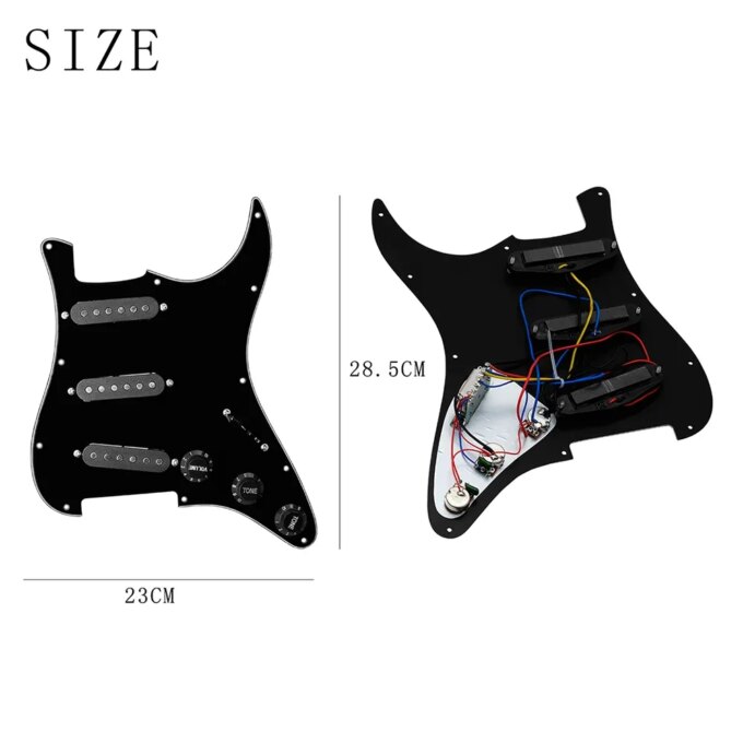 IRIN Electric Guitar Pickguard Pickups Loaded Prewired Black 11 Hole Single Coil Pickguard Pickups Parts for FD ST Style Guitar - Image 3