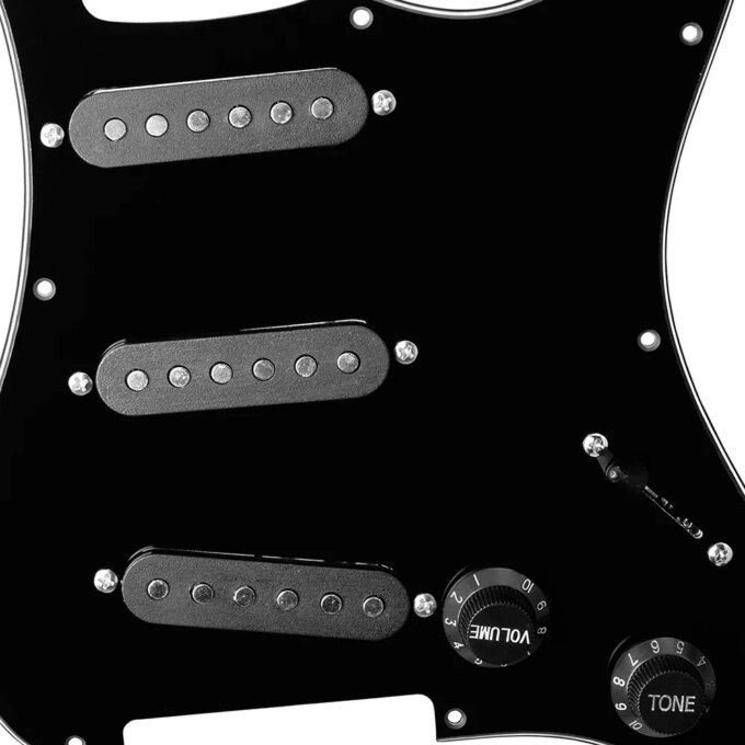 IRIN Electric Guitar Pickguard Pickups Loaded Prewired Black 11 Hole Single Coil Pickguard Pickups Parts for FD ST Style Guitar - Image 4
